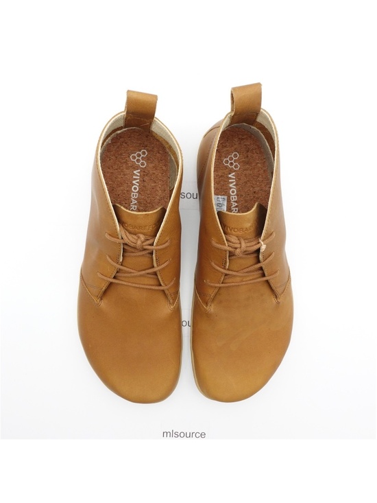 NEW Men\'s Vivobarefoot Gobi IV Leather Barefoot Chelsea Boots Tan main image 4